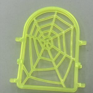 Reja amarilla Ventana con dibujo Telaraña