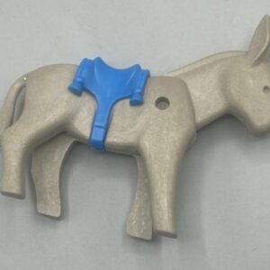 Burro con silla azul